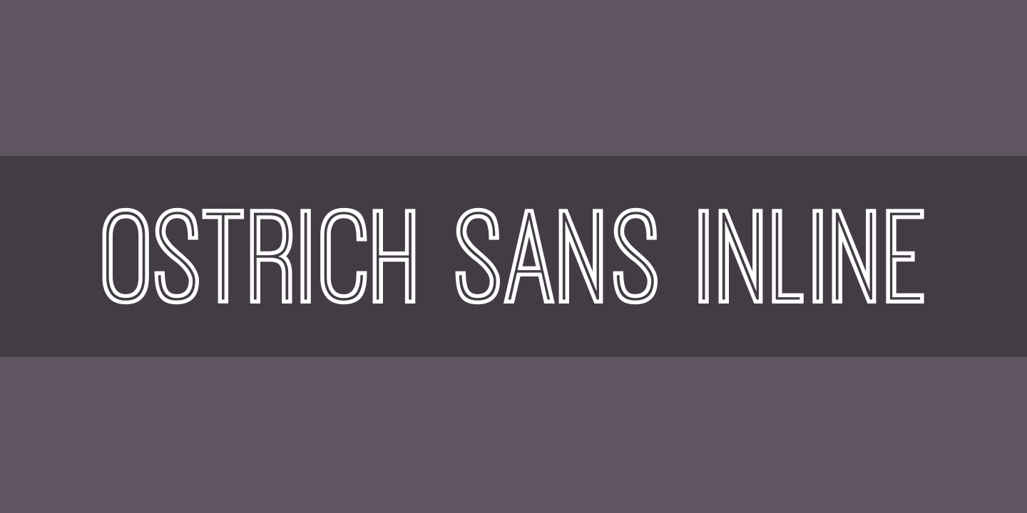 Ostrich Sans Inline Regular Font preview
